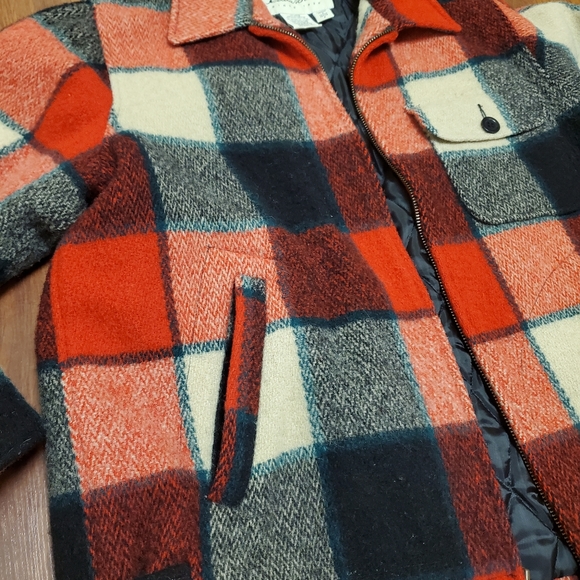 SOLD! Vintage Eddie Bauer Wool Plaid Coat - Picture 2 of 6